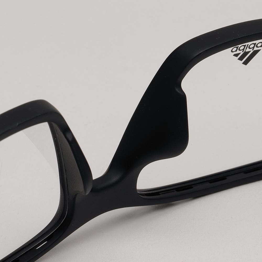 Adidas Black Square Acetate Asian Fit Eyeglass Frames Unisex SP5004F 002