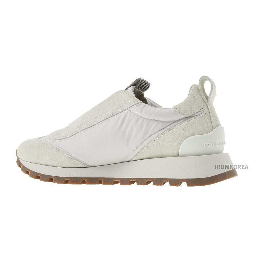 Brunello Cucinelli Women’s Precious Low-Top Sneakers White Leather