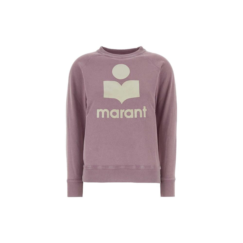 Isabel Marant Velvet Logo Sweatshirt Rosewood Ecru