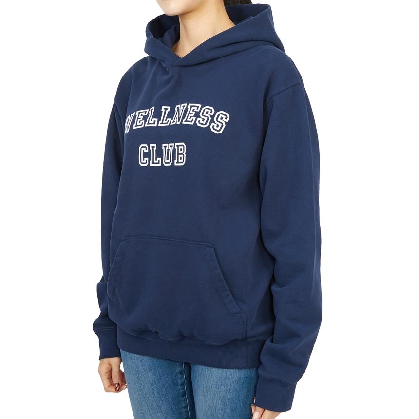 SPORTY&RICH Women’s Fleece-Lined Hoodie Sweatshirt Navy