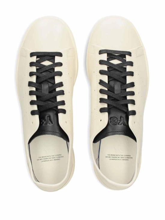 Y-3 White Leather Low-Top Sneakers KI3464 DOM