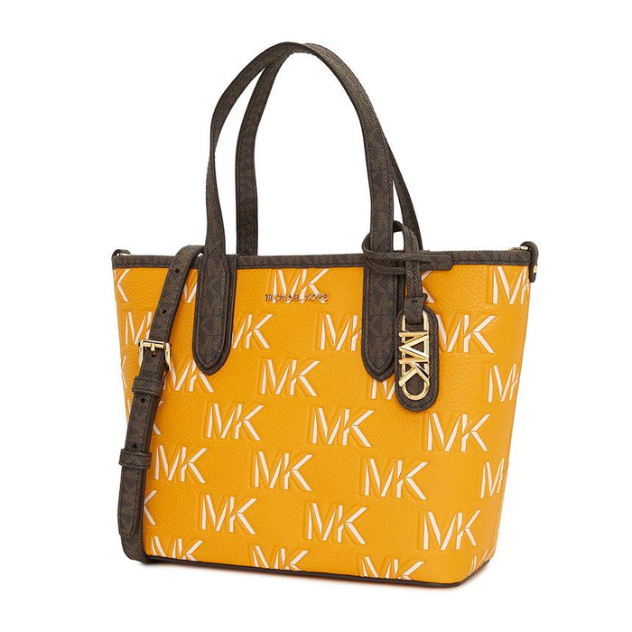 Michael Kors Eliza Golden Rod Leather Tote Bag