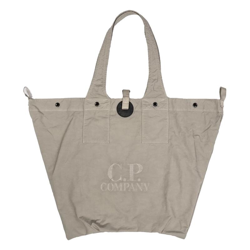 CP Company Logo Embroidered Canvas Tote Bag Green Men's