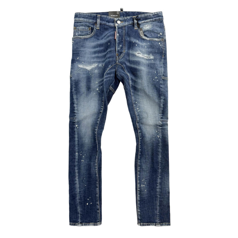 Dsquared2 Tidy Biker Jeans Blue Denim Pants for Men