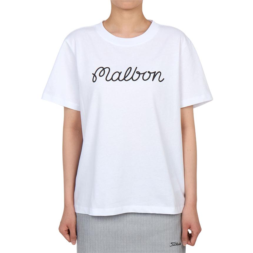malbon women’s short sleeve golf t-shirt white