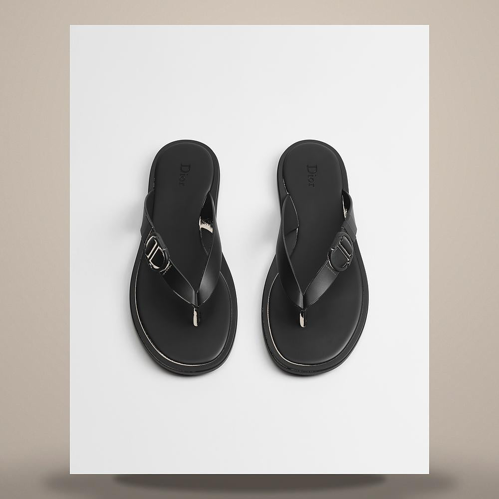 DIOR Dway Riva Rubber Sandals Black 3SA152ACG H900