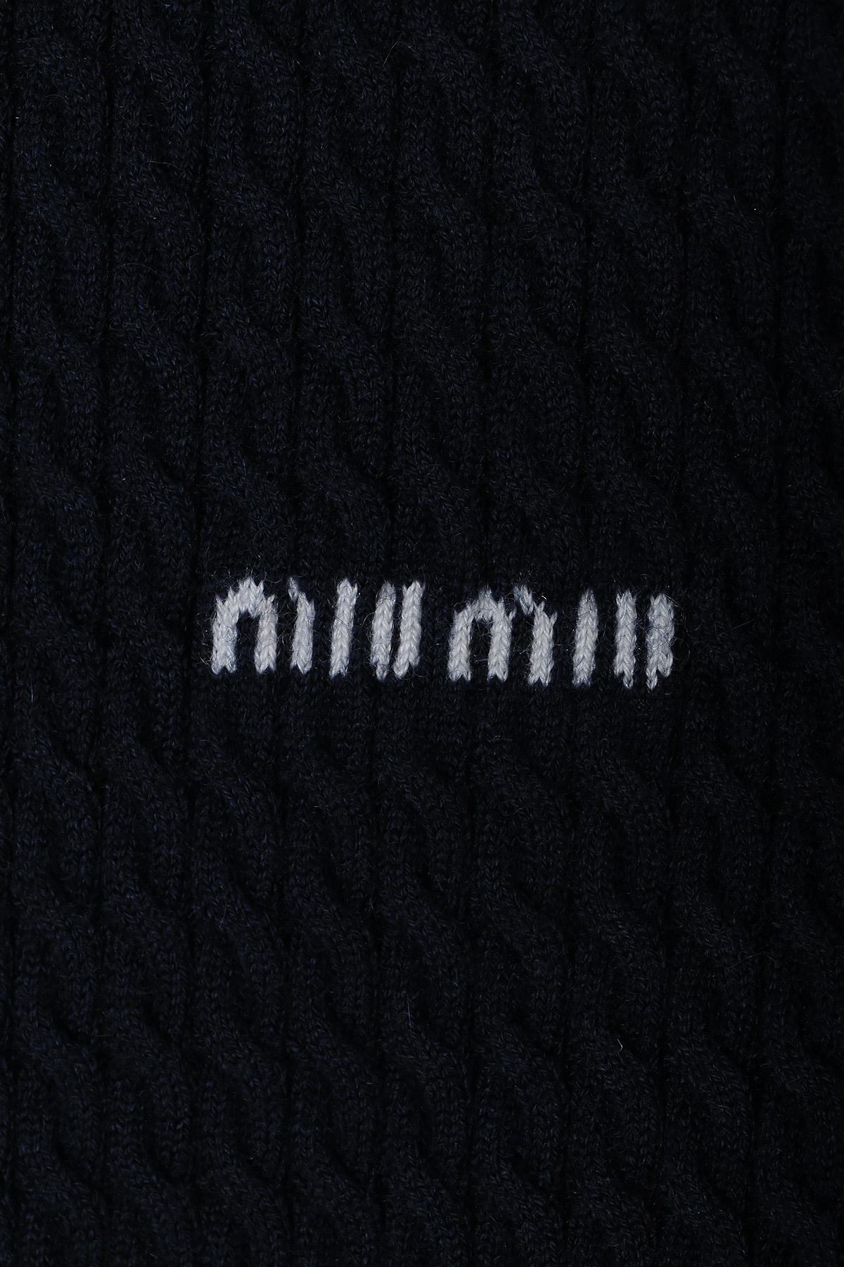 Miu Miu Cashmere Silk Navy Cardigan MMF950 16OO F0008