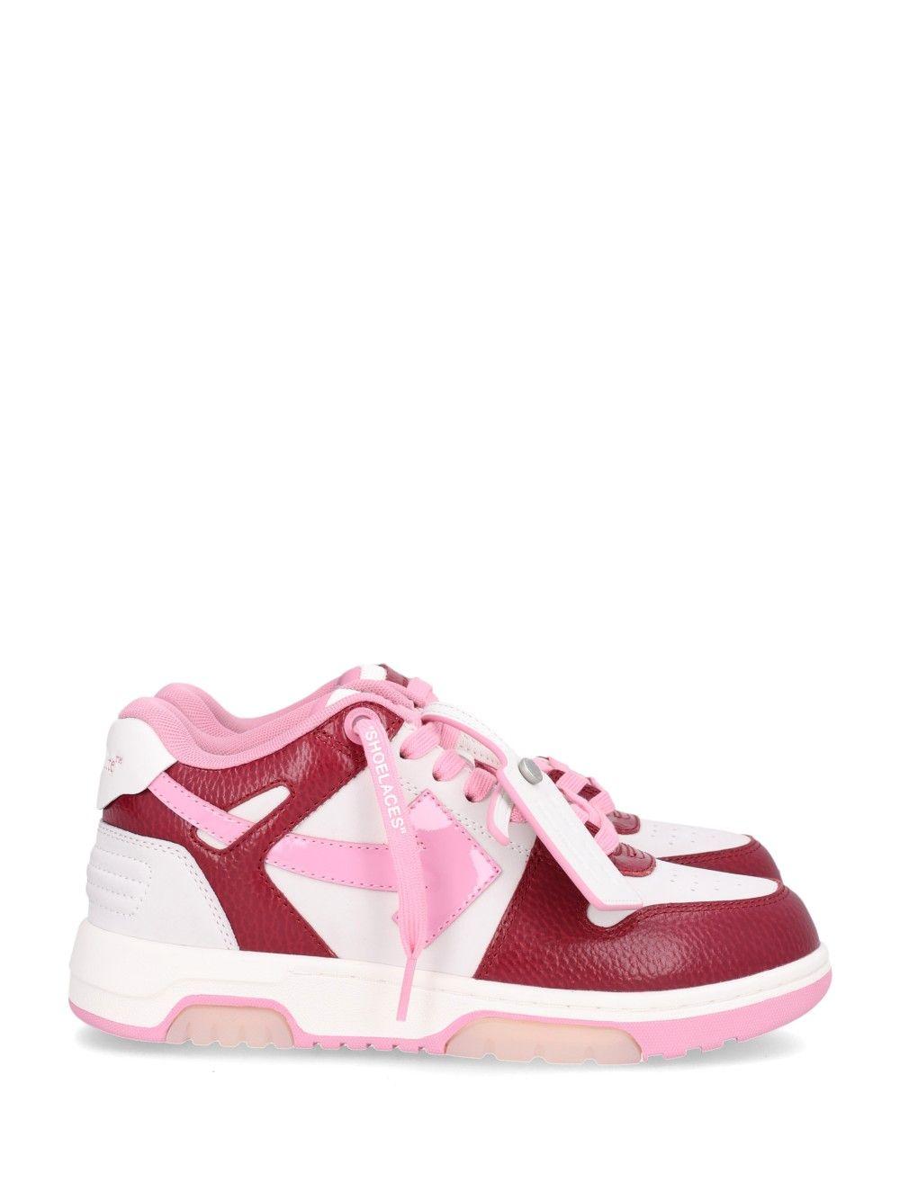 OFF WHITE Pink/White Low-Top Sneakers