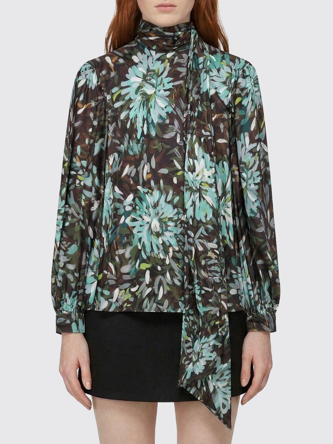 GUCCI Long Sleeve Button-Up Shirt Navy Cotton