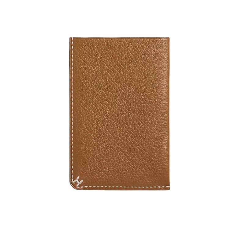 HERMES H Sellier Card Holder Wallet Gold H084859CA37