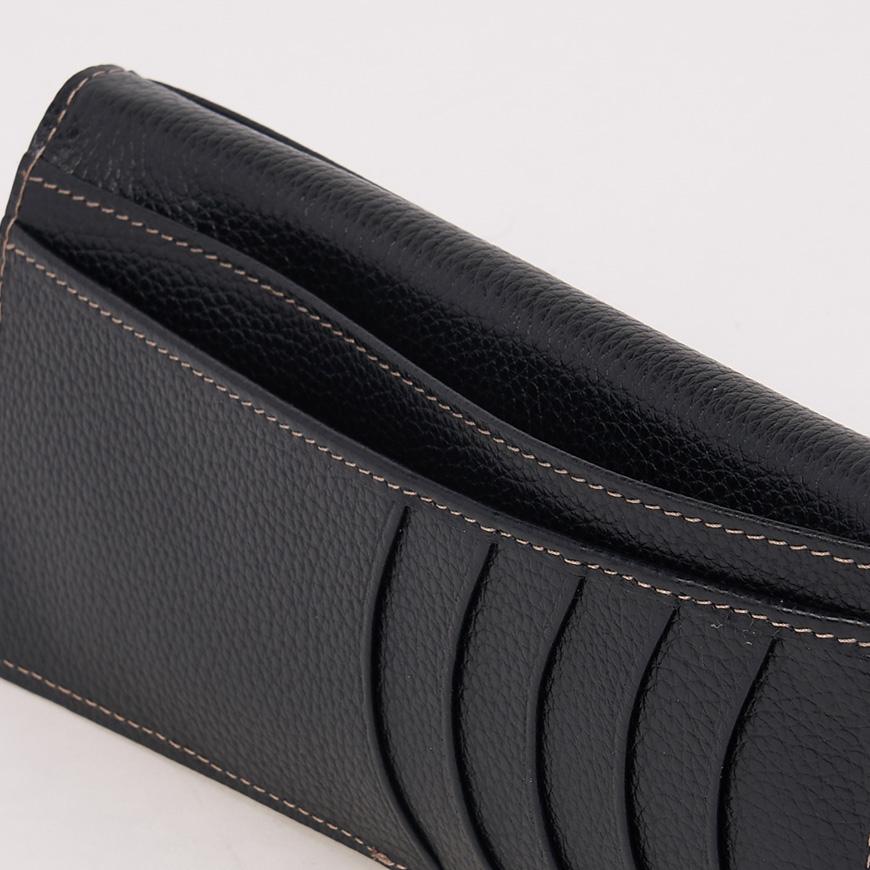 Tods Women’s Vertical Card Holder Wallet Black Leather XAWDBNF9400 XSO B999