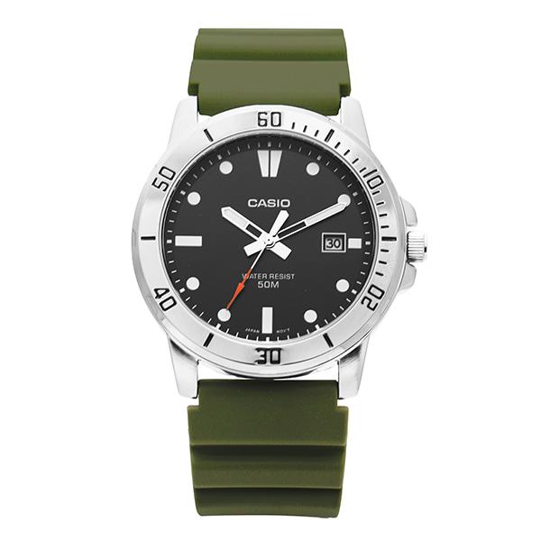 Casio Black Urethane Analog Men's Watch Rubber Strap MTP VD01 3EVUDF MTP VD01 3E