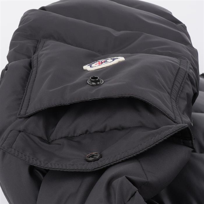 Moncler Black Nylon Hooded Short Down Jacket