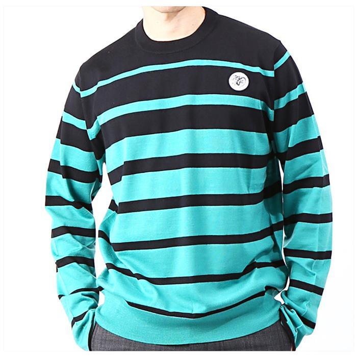Lanvin Stripe Crewneck Knit Sweater for Men RMPO0010P18 4010
