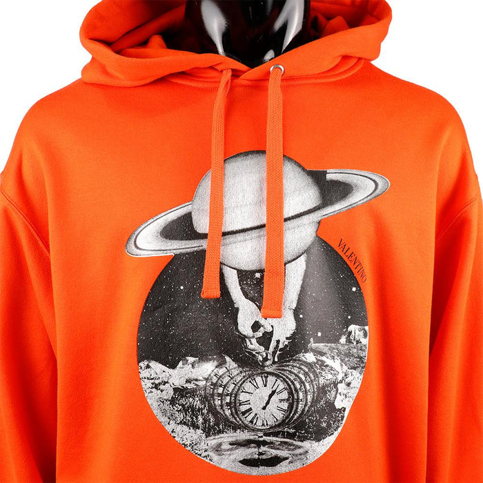 VALENTINO Space Print Oversized Hooded Sweatshirt TV3MF09C60P