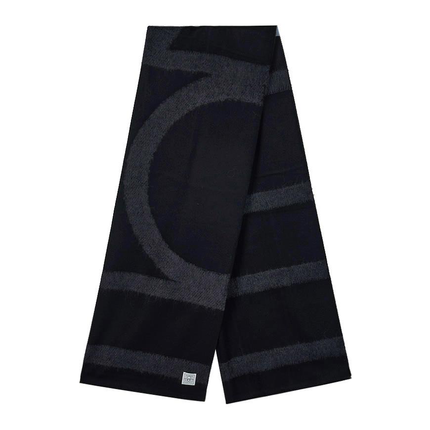 Toteme Unisex Monogram Twill Scarf 254WSC0115FB0510 001