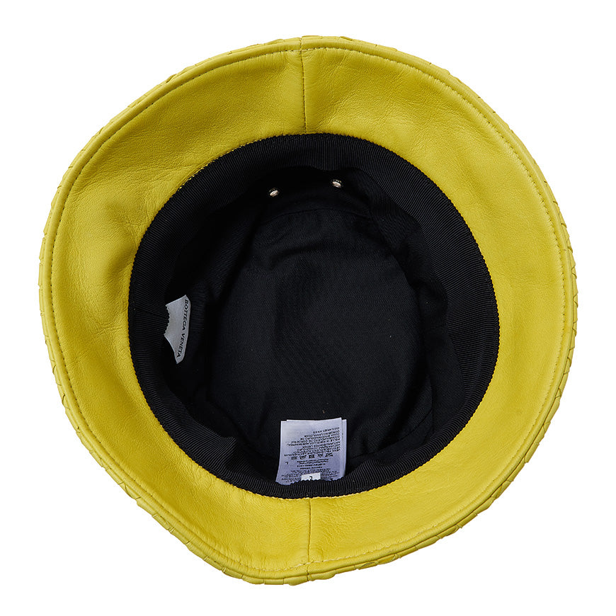 Bottega Veneta Intrecciato Leather Bucket Hat Women’s Green