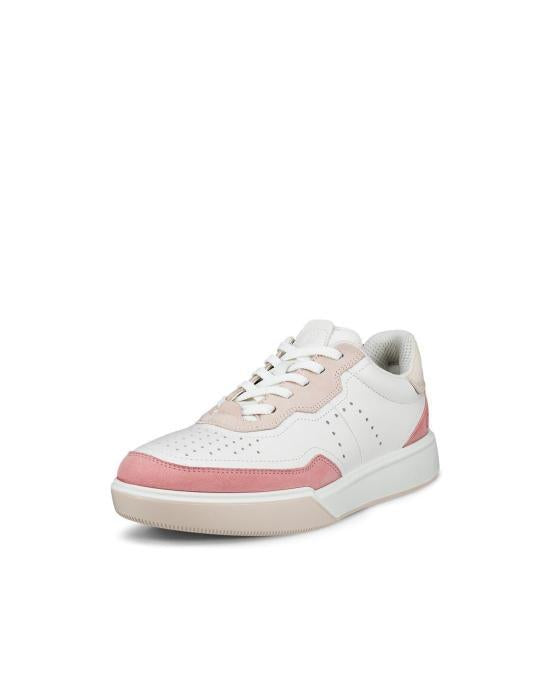 ecco Old Rose White Dust Leather Sneakers 272813 61255