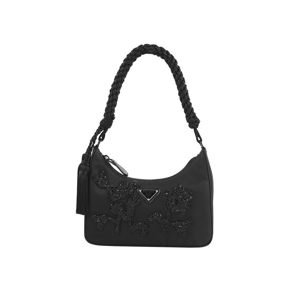 PRADA Triangle Logo Nylon Shoulder Bag