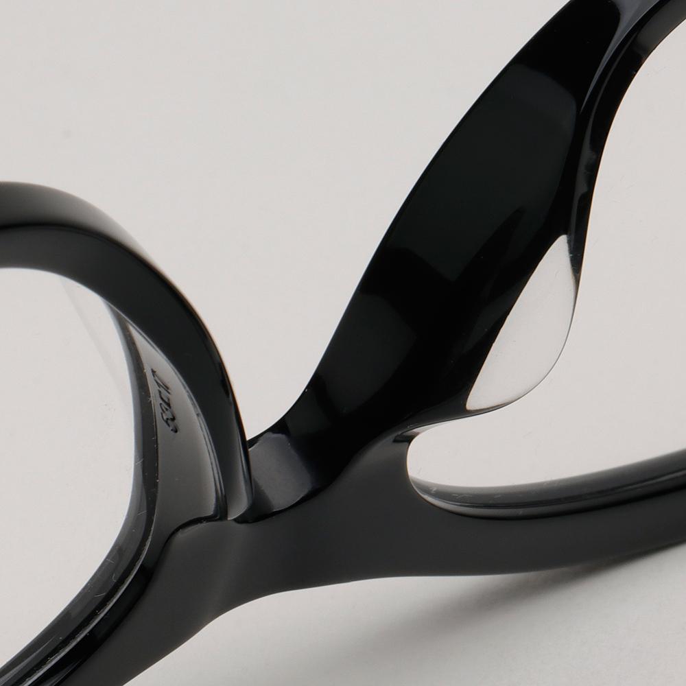 BURBERRY Round Black Acetate Logo-Detailed Asian Fit Eyeglasses BE2404F 3001