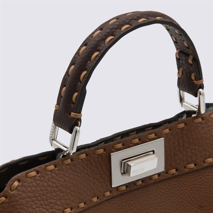 FENDI Peekaboo ISeeU Small Leather Shoulder Bag Black