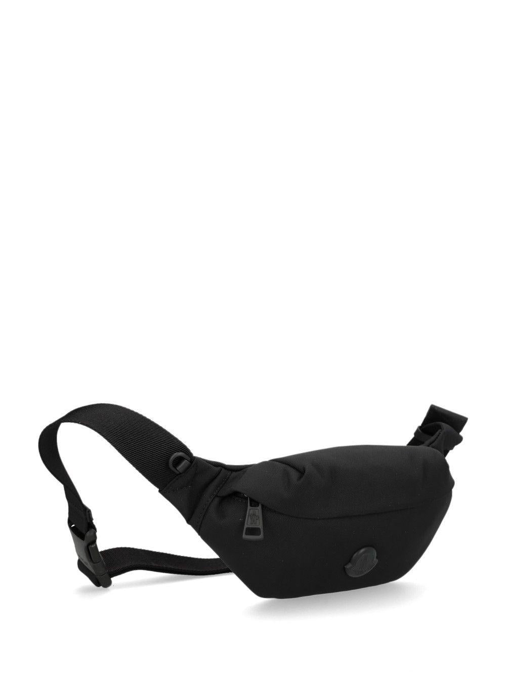 Moncler Black Nylon Belt Bag for Men