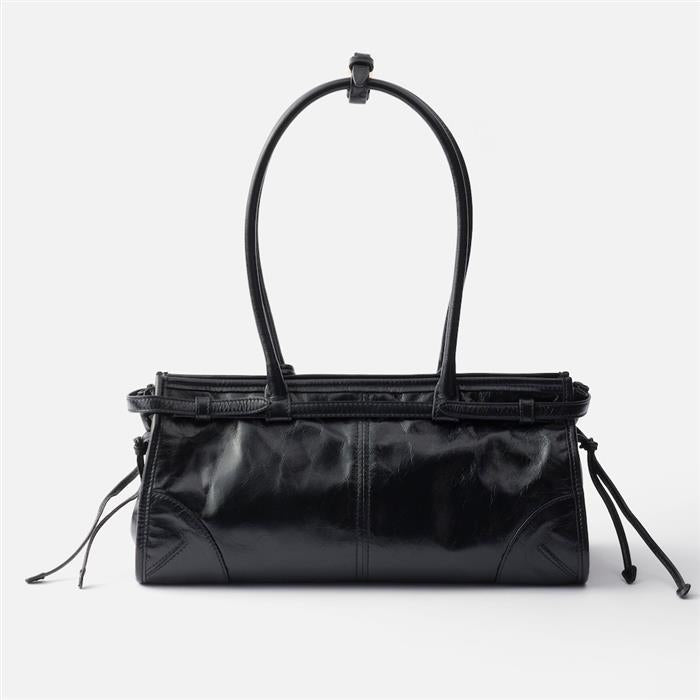 PRADA Bonnie Medium Leather Shoulder Bag Black
