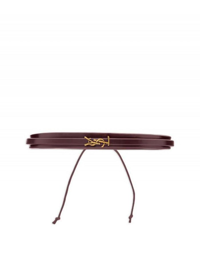 Saint Laurent Cassandre Multi-Strand Leather Bracelet