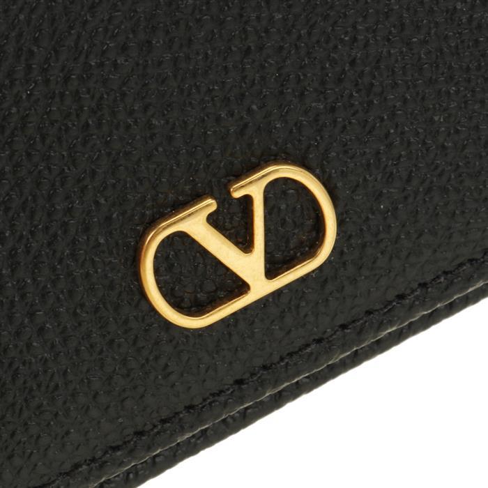 VALENTINO VLogo Signature Leather Bifold Wallet Black 7W2P0AJ3 SNP 0NO