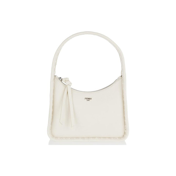 FENDI Metal Logo Mini Fendessence Tote Bag White