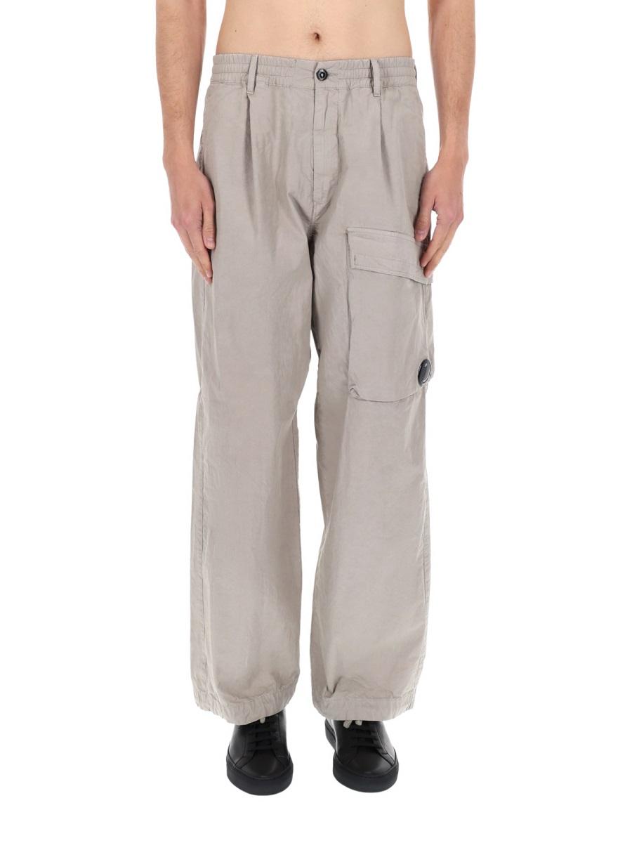 CP Company Olive Cotton Cargo Pants for Men