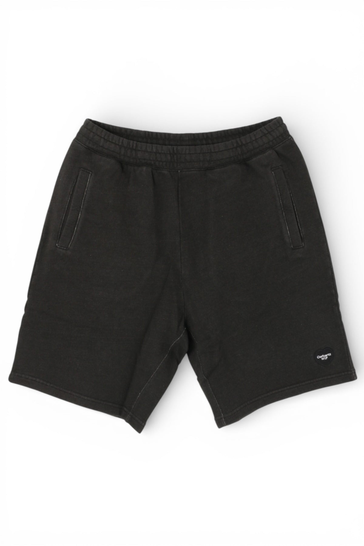 CARHARTT WIP Black Garment-Dyed INGO Sweat Shorts I034499 89GD