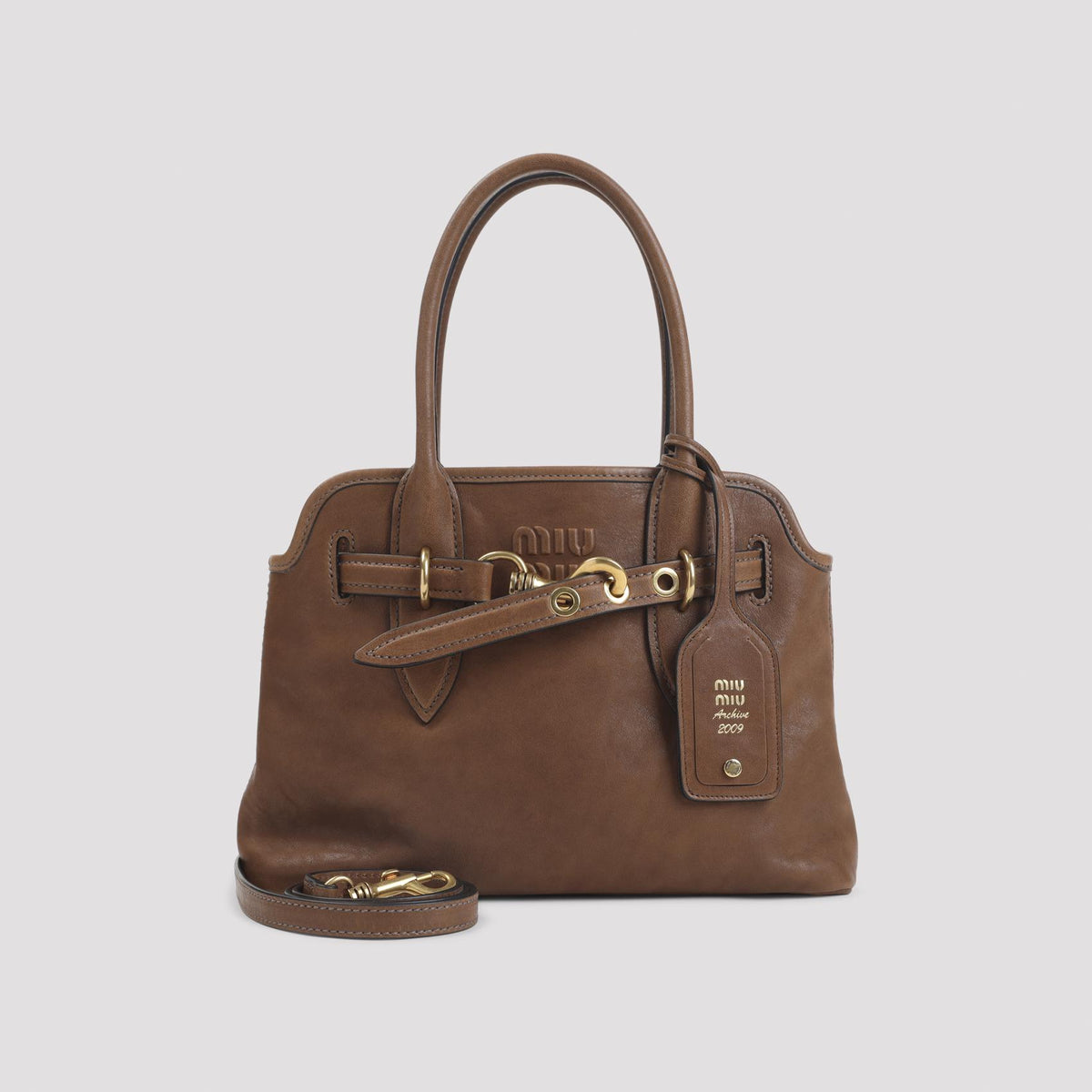 Miu Miu Blue Leather Shoulder Bag