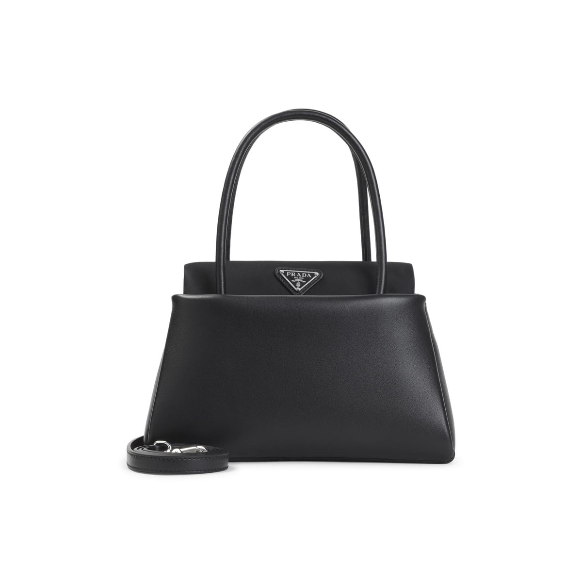 PRADA Leather Tote Bag Black