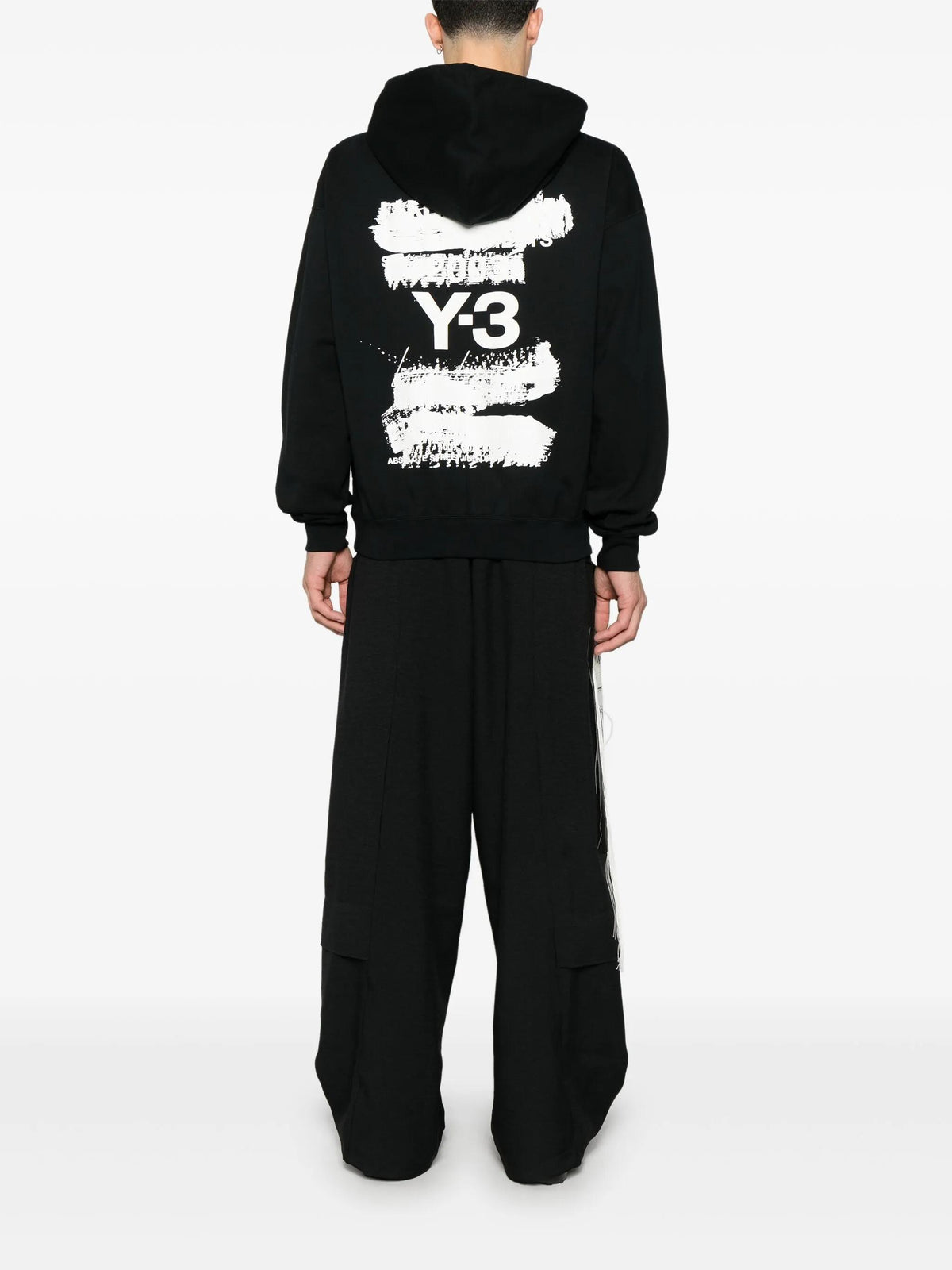 Y-3 Black Graphic Hoodie Unisex Top JN4882