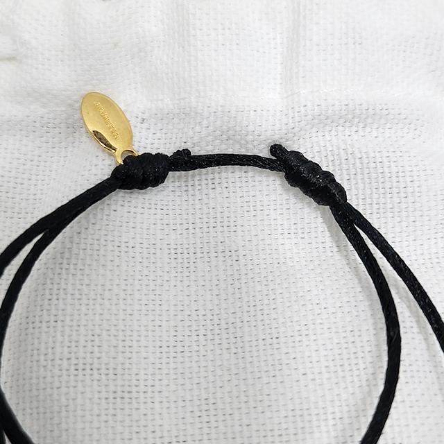 VALENTINO V Logo Crystal Knotted Cord Unisex Bracelet 3W2J0F81 YAB 32U