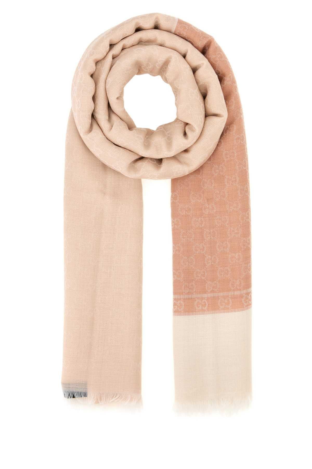GUCCI Wool Cashmere Scarf Pink Women's Scarf Accessory