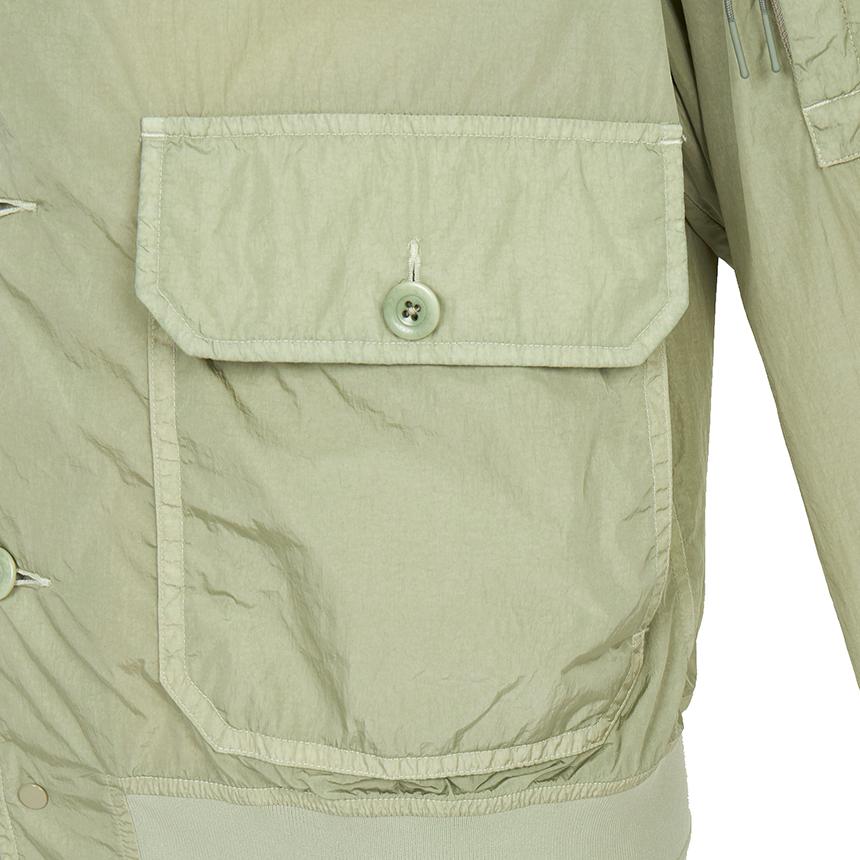 CP Company Men’s Bomber Jacket Green Nylon Zip-Up