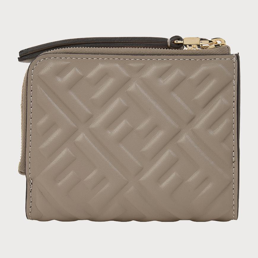FENDI Slim Baguette Leather Compact Wallet for Women