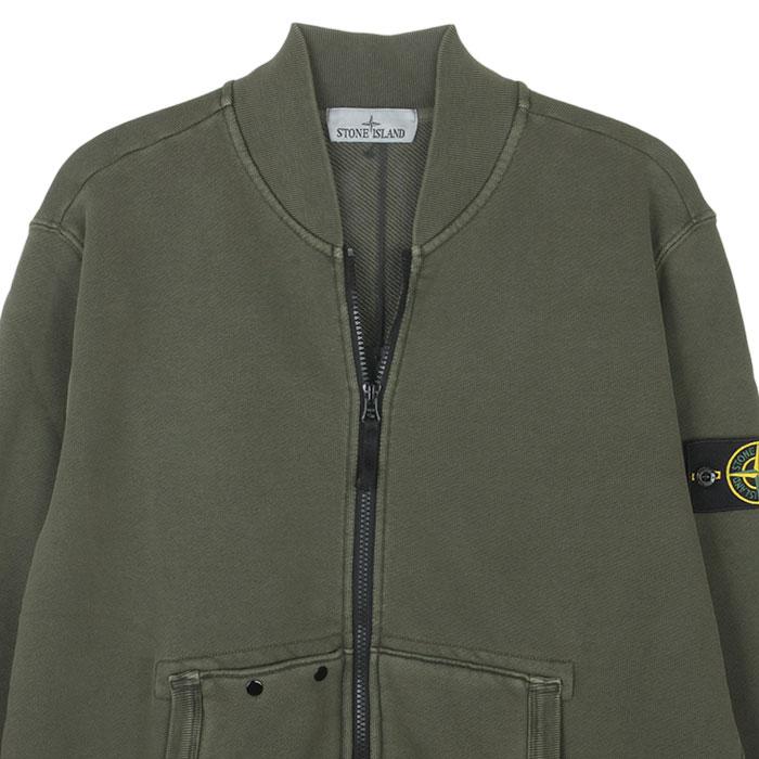 STONE ISLAND Woven Badge Zip Sweat Cardigan Jacket 811565241 V0159