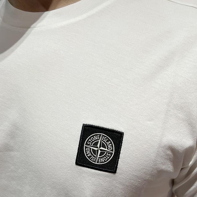 STONE ISLAND Logo Short Sleeve T-Shirt White Unisex