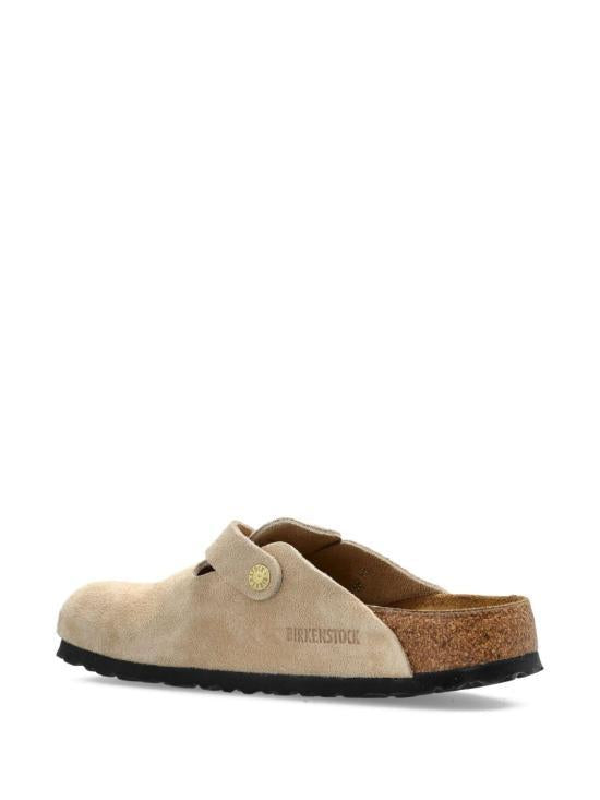 Birkenstock Boston Suede Leather Clogs Sandcastle Sandals/Slippers