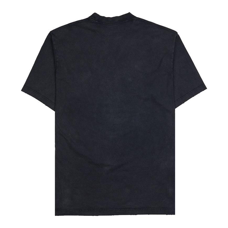 BALENCIAGA College Logo Print T-Shirt Black Men’s