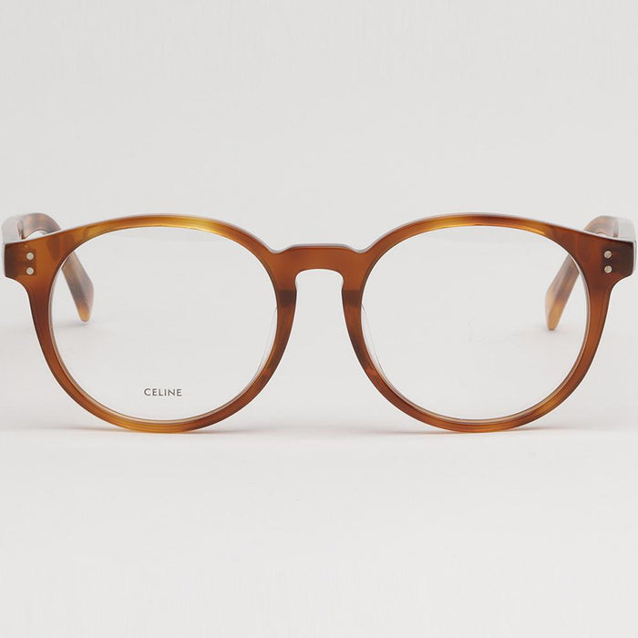 CELINE Round Acetate Eyeglasses Frame Asian Fit Unisex Tortoise
