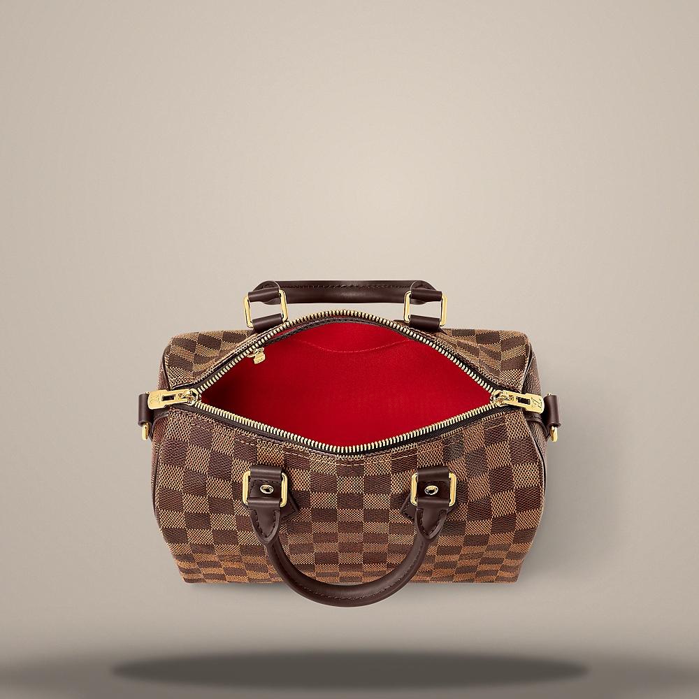 Louis Vuitton Damier Ebene Speedy Bandouliere 25 Tote Bag