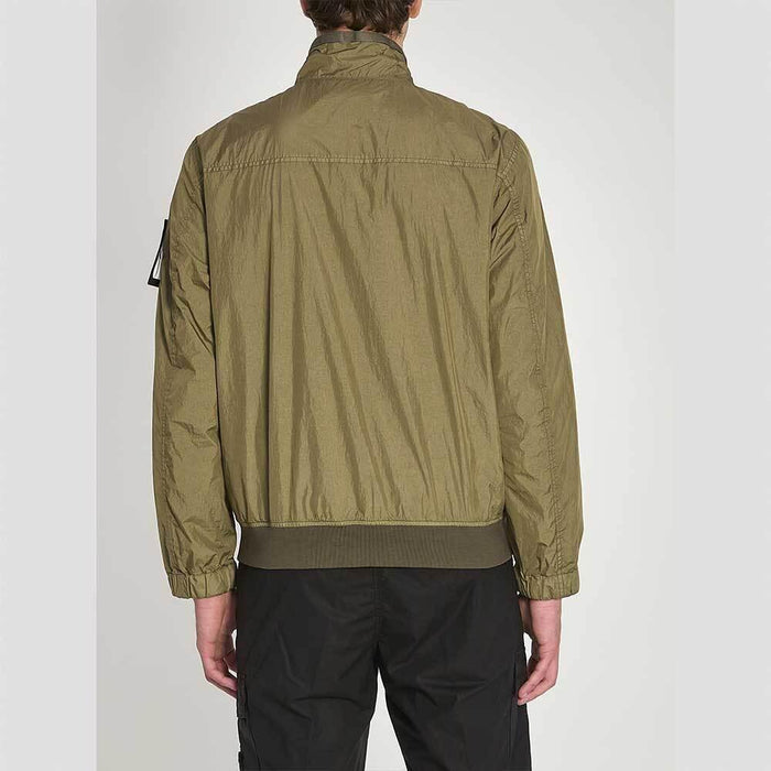 STONE ISLAND Crinkle Reps Windbreaker Jacket Military Green