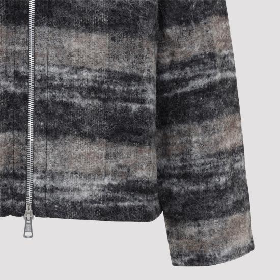 OUR LEGACY Night Woods Check Lofty Wool Full-Zip Hoodie Jacket