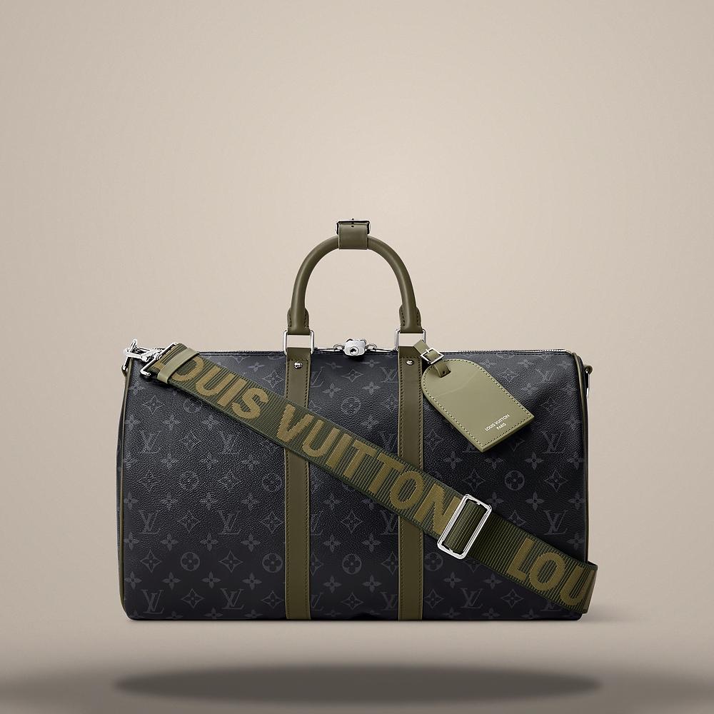 Louis Vuitton Keepall Bandouliere 45 Khaki Green Crossbody Bag M28837