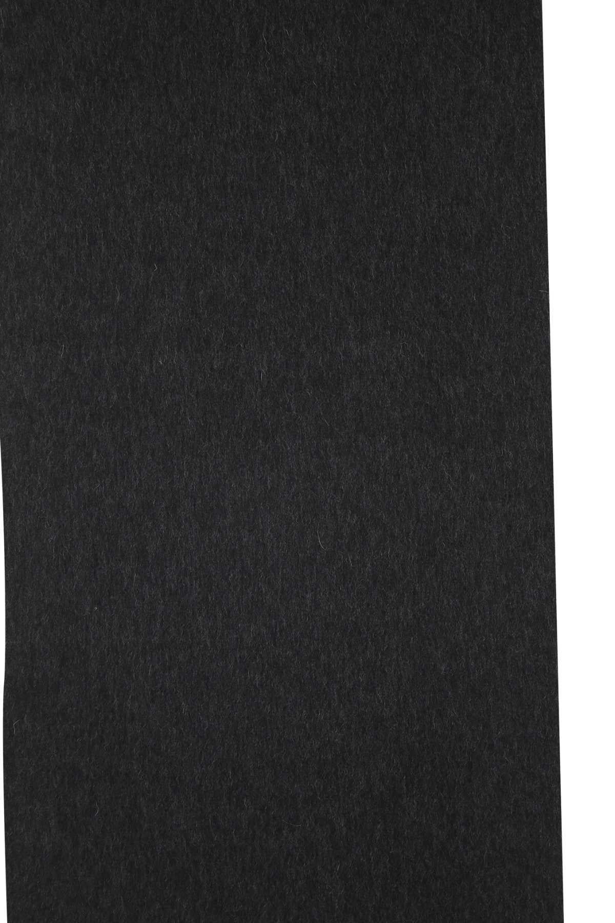 PRADA Wool Fringe Scarf Black