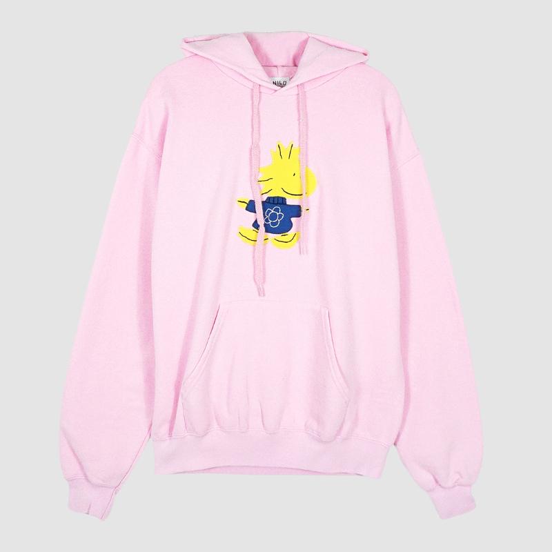 Wild Donkey Light Pink WOOD Graphic Hoodie Unisex Sweatshirt
